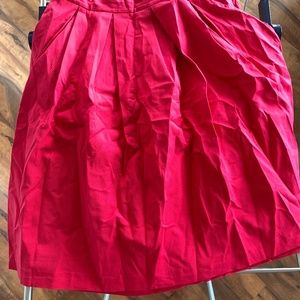 WHBM Red Midi Skirt